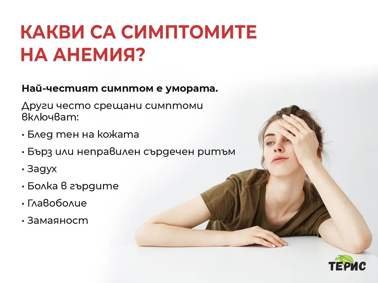 Какви са симптомите на анемия?