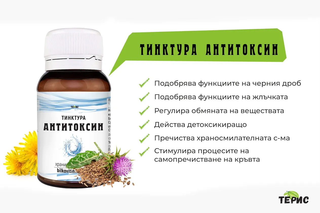 Тинктура съдържаща глухарче антитоксин